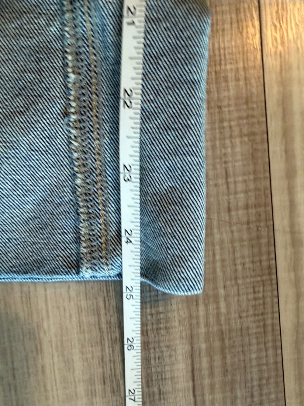 PAIGE Dark Blue Wide-Leg Cuffed Jeans - Picture 12 of 12